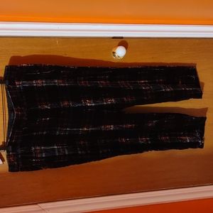 Jcrew velvet plaid easy pants